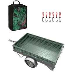 SWANEW Anhängernetz Anhänger Abdecknetz Ladungssicherungsnetz Sicherungsnetz 300x200 Cm