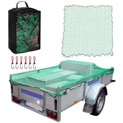 SWANEW Anhängernetz Planenhaken Nylon Sicherungsnetz Abdecknetz Anhänger 300x250 Cm