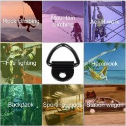 TINOR Set Mit 8 Schwarzen D-förmigen Zurrhaken 64 X 80 Mm Für Kajakträger, Boot, Kanu, Anhänger, Van, Auto, Garten -Anhänger & Zubehör Verkäufe 60367461 3