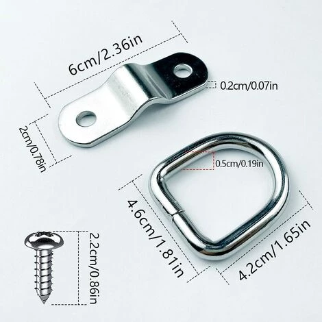 TINOR 6 Stück Befestigungsring Befestigungsring Und 12 Schrauben, Geeignet Zum Befestigen Von Ladung In Booten, Anhängern Und Autobooten 5 TINOR 6 Stück Befestigungsring Befestigungsring Und 12 Schrauben, Geeignet Zum Befestigen Von Ladung In Booten, Anhängern Und Autobooten – Bild 5