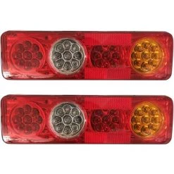 AARON Luz Trasera De Coche 2 Piezas 12V 36 Luces Traseras LED 6 Funciones Remolque Remolque Caravana Camión Luz Trasera