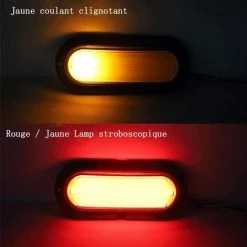 MIYA 2 Uds 74 LED Secuencial Señal De Giro Luz De Freno Luz Trasera Luz Estroboscópica Para Camión Remolque Vagón Coche Caravana Guía De Luz Modificada [blanco + Amarillo] -Anhänger & Zubehör Verkäufe 60768912 4
