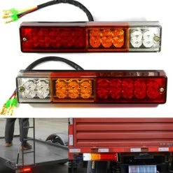 MIYA 2 Luces LED Para Remolque De 12 V, Luces Traseras LED Universales, 20 Luces LED De Marcha Atrás, Luces De Señal De Giro De Freno, Faros Traseros Para Remolque, Camión, Tractor, Caravana, Autobús, Camping
