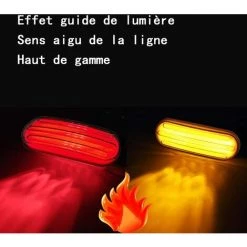 QERSTA 2 Stück 74 LED Sequentielle Blinker Bremslicht Rücklicht Blitzlicht Für LKW Anhänger Wagon Auto Caravan Modifizierter Lichtleiter [rot + Gelb] -Anhänger & Zubehör Verkäufe 60883941 4