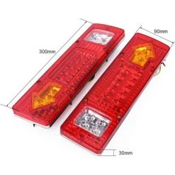 QERSTA LED Trailer Lights Kit, 2er Set 19 LED Rückleuchten Für Auto, LKW, Anhänger, Van - Wasserdicht 12V -Anhänger & Zubehör Verkäufe 60884083 3