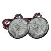 QERSTA LED Anhänger Lichter, 12V Anhänger Rücklicht 2PCS Anhänger Auto LED Runder Reflektor Bremslicht LED Markierungslicht Für Automobil Motorrad LKW (Weiß)