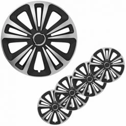 Radzierblenden Terra 4 Stk. Silbern Und Schwarz 14" ProPlus