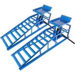 UISEBRT Auto PKW Auffahrrampe 2 Stück Laderampe Set Mit Hydraulischem Hebeplattform Wagenheber Höhenverstellbar Bis 240er Reifen 2000kg