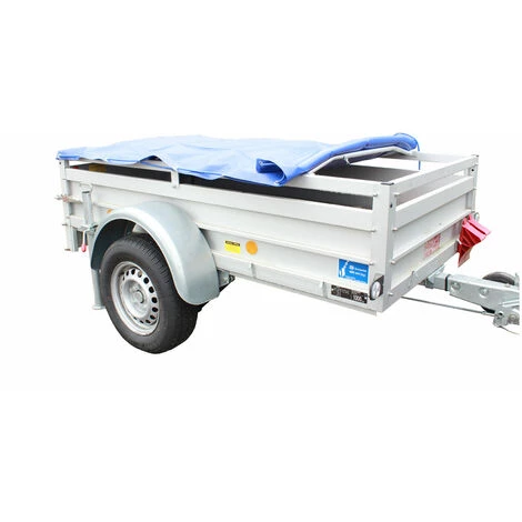 BAUMARKTPLUS Anhänger Flachplane Blau Mit Gummigurt 2575x1345x100mm Gewebeplane Incl. 2 Alu-Bügel 1 BAUMARKTPLUS Anhänger Flachplane Blau Mit Gummigurt 2575x1345x100mm Gewebeplane Incl. 2 Alu-Bügel