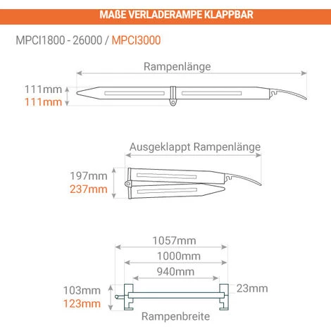 LADERAMPE-EXPERTEN - MATISERE Laderampe 80cm Lang - Innere Breite 940mm - Geriefelte Aluminiumrampe - Als Einzelstück - MPCI1800.1000.1000 2 LADERAMPE-EXPERTEN - MATISERE Laderampe 80cm Lang - Innere Breite 940mm - Geriefelte Aluminiumrampe - Als Einzelstück - MPCI1800.1000.1000 – Bild 2