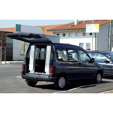 LADERAMPE-EXPERTEN - MATISERE Leichte Auffahrrampe 2420mm, Fest Und Klappbar - Innenbreite 200mm, Ladehöhe 690mm - AOS-W200-2 3 LADERAMPE-EXPERTEN - MATISERE Leichte Auffahrrampe 2420mm, Fest Und Klappbar - Innenbreite 200mm, Ladehöhe 690mm - AOS-W200-2 – Bild 3