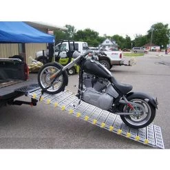LADERAMPE-EXPERTEN - MATISERE Motorradrampe 3970mm Mit Rand, Oberfläch Rutschfest, Breite 910mm - Als Einzelstück - ROLL39191 -Anhänger & Zubehör Verkäufe 64210403 4