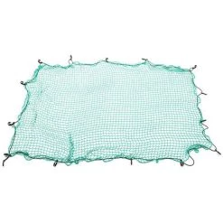 LIFCAUSAL Frachtnetz Für Pickup-Ladefläche, Anhänger, LKW-Netz, Dehnbar, Für Den Transport Von Gütern, Mit Flexiblem Seil Und Haken, Grün, 2,5 X 3,5 M