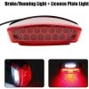 HEGUYEY Rote LED-Bremslichter Hinten Für Motorräder, Kennzeichenrücklicht, Integriertes Rücklicht