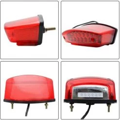 HEGUYEY Rote LED-Bremslichter Hinten Für Motorräder, Kennzeichenrücklicht, Integriertes Rücklicht -Anhänger & Zubehör Verkäufe 64882365 5