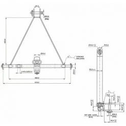 DEMA Ackerschiene Dreipunktaufhängung Kat.1 Kugelkopfbolzen Zugmaul Verdrehsicherung -Anhänger & Zubehör Verkäufe 64944441 4