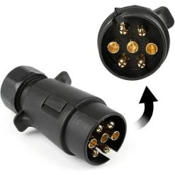 TINOR Pin Trailer Socket Male 7 Pin Kupplungsstecker Für Pkw-Anhänger, Wohnwagen, Fahrradträger -Anhänger & Zubehör Verkäufe 65264354 3