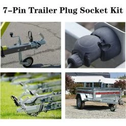 TINOR Pin Trailer Socket Male 7 Pin Kupplungsstecker Für Pkw-Anhänger, Wohnwagen, Fahrradträger -Anhänger & Zubehör Verkäufe 65264354 5