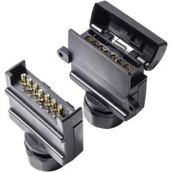 TINOR Flacher 7-poliger Anhängerstecker Stecker Und Flacher 7-poliger Anhängerstecker Buchse, 12 V Australien Wasserdichter Flachstecker 7-poliger Anhängerstecker, Anhängerstecker Passend Für Wohnmobile (Schraubenende) -Anhänger & Zubehör Verkäufe 65264377 5