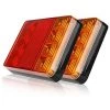 TINOR 2er-Pack Anhänger-Rücklichter, 8 LED-Auto-LKW-Rücklichter, Wasserdichte Warnlichter, Rücklichter Für Anhänger, LKW, Boot, DC 24V