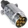TINOR 7-poliger Anhängerstecker Aus Metall, 12 V Wasserdichter 7-poliger Anhängerstecker Aus Metall, Stecker, Für Wohnwagen, Wohnmobil, Auto, Boot (Aluminiumlegierung)