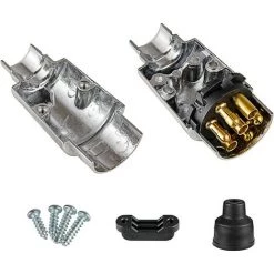 TINOR 7-poliger Anhängerstecker Aus Metall, 12 V Wasserdichter 7-poliger Anhängerstecker Aus Metall, Stecker, Für Wohnwagen, Wohnmobil, Auto, Boot (Aluminiumlegierung) -Anhänger & Zubehör Verkäufe 65268263 3