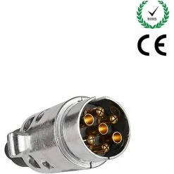 TINOR 7-poliger Anhängerstecker Aus Metall, 12 V Wasserdichter 7-poliger Anhängerstecker Aus Metall, Stecker, Für Wohnwagen, Wohnmobil, Auto, Boot (Aluminiumlegierung) -Anhänger & Zubehör Verkäufe 65268263 4