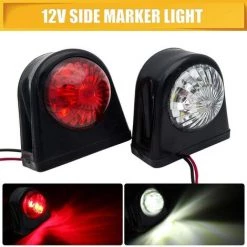 TINOR 2er Pack 6 LED 12V 6 LED Seitenmarkierungsleuchten Aus Gummi Für Anhänger, LKW, Van -Anhänger & Zubehör Verkäufe 65268302 5