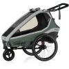 Qeridoo Fahrradanhänger Kidgoo 1 Einsitzer / Buggy Mit Joggerfunktion Und Blattfeder Dämpfsystem, Ivy Green