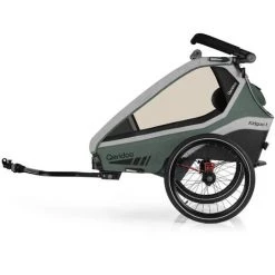 Qeridoo Fahrradanhänger Kidgoo 1 Einsitzer / Buggy Mit Joggerfunktion Und Blattfeder Dämpfsystem, Ivy Green -Anhänger & Zubehör Verkäufe 65388033 3