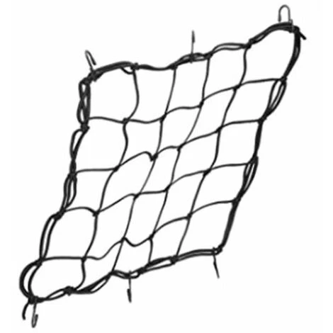 DONTODENT 40x40cm Motorrad Gepäcknetz Motorradnetz Fahrradnetz Mit 6 Haken 2 DONTODENT 40x40cm Motorrad Gepäcknetz Motorradnetz Fahrradnetz Mit 6 Haken – Bild 2