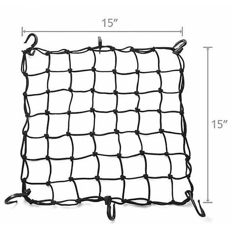 DONTODENT 40x40cm Motorrad Gepäcknetz Motorradnetz Fahrradnetz Mit 6 Haken 4 DONTODENT 40x40cm Motorrad Gepäcknetz Motorradnetz Fahrradnetz Mit 6 Haken – Bild 4