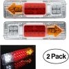 MIYA 2 Luces Traseras Para Remolque, 19 LED, 12V, Caravana, Coche, Hojas Traseras, Parada, Indicador De Frenado Inverso, Lámpara De Flechas Impermeable Para Vehículo