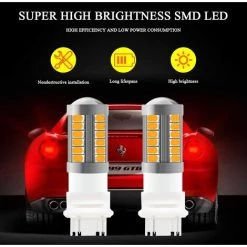 MIYA Ámbar 3157 3047 3057 3155 5630 P21 / 7W 33SMD Bombillas LED Para Automóvil 900LM Luces Intermitentes Delanteras Y Traseras Súper Brillantes Bombillas Intermitentes 12-30V 3.6W (4 Piezas) 7 MIYA Ámbar 3157 3047 3057 3155 5630 P21 / 7W 33SMD Bombillas LED Para Automóvil 900LM Luces Intermitentes Delanteras Y Traseras Súper Brillantes Bombillas Intermitentes 12-30V 3.6W (4 Piezas) -Anhänger & Zubehör Verkäufe 65611007 3