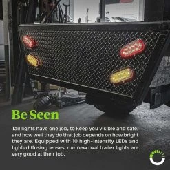 BENOBBY KIDS 6" Oval LED Anh?nger R��cklicht Kit [dot Fmvss 108] [sae I6p] [Oberfl?chenmontage] [ip67 Wasserdicht] [Park&Blinker] 2St -Anhänger & Zubehör Verkäufe 65665432 4