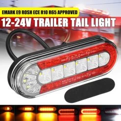 INSMA 12-24 V LED Dynamische Bremslicht-Anzeigelampe Hinten Für LKW-LKW-Anhänger-Wohnwagen (weiß) -Anhänger & Zubehör Verkäufe 65677588 5