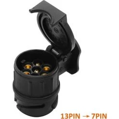 BARES 13 Auf 7 Anhängerstecker Adapter, 13 Auf 7 Pin Elektrischer Adapter, 13 Pin Auf 7 Pin Autokupplungsstecker Für Anhänger, Traktor, Wohnwagen, Auto
