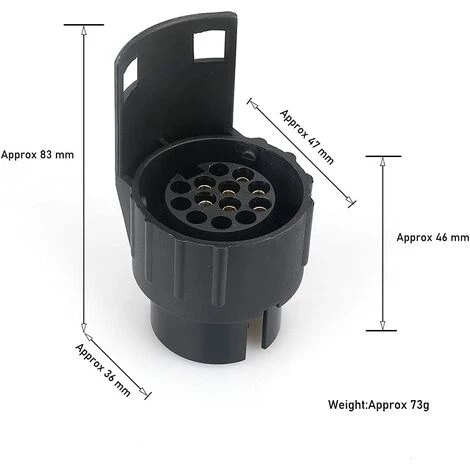 Kueatily 7/13 Anhänger Stecker Adapter 7 Auf 13 Pin Stecker Kupplung 7 Pol Auf 13 Pin Für PKW Anhänger, Traktor, Wohnwagen, Fahrradträger 3 Kueatily 7/13 Anhänger Stecker Adapter 7 Auf 13 Pin Stecker Kupplung 7 Pol Auf 13 Pin Für PKW Anhänger, Traktor, Wohnwagen, Fahrradträger – Bild 3