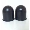 DONTODENT Schwarze Anhängerkupplungsabdeckung, Universelle 50-mm-Kugelkappenkugel Für Wohnwagenanhängerkupplung, Perfekte Kunststoff-Anhängerkupplungsabdeckung Für LKW-Anhänger, Schwarzer Kunststoff, 2 Stück Betterlife