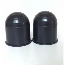 DONTODENT Schwarze Anhängerkupplungsabdeckung, Universelle 50-mm-Kugelkappenkugel Für Wohnwagenanhängerkupplung, Perfekte Kunststoff-Anhängerkupplungsabdeckung Für LKW-Anhänger, Schwarzer Kunststoff, 2 Stück Betterlife