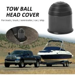 DONTODENT Schwarze Anhängerkupplungsabdeckung, Universelle 50-mm-Kugelkappenkugel Für Wohnwagenanhängerkupplung, Perfekte Kunststoff-Anhängerkupplungsabdeckung Für LKW-Anhänger, Schwarzer Kunststoff, 2 Stück Betterlife -Anhänger & Zubehör Verkäufe 66096028 4