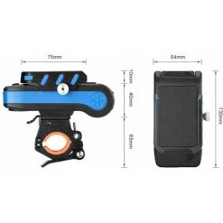 LIFCAUSAL Multifunktionales 4-in-1-wiederaufladbares USB-Fahrrad-LED-Licht Mit Handyhalter 130 DB Fahrradhupe Mobile Stromversorgung 3 Beleuchtungsmodi Wasserdichte Fahrrad-Frontscheinwerfer Für Radfahren (Rot 2400mAh) -Anhänger & Zubehör Verkäufe 66166733 4