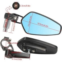 PERLE RARE Universal 22mm Motorrad Rückspiegel Umkehr CNC Rückspiegel Aluminium Oval Motorrad Spiegel (Mirror Blue) 8 PERLE RARE Universal 22mm Motorrad Rückspiegel Umkehr CNC Rückspiegel Aluminium Oval Motorrad Spiegel (Mirror Blue) -Anhänger & Zubehör Verkäufe 66335922 4