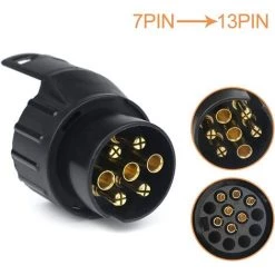 READCLY-7/13 7-poliger Auf 13-poliger Anhänger-Stecker-Adapter 7-poliger Auf 13-poliger Anhänger-Stecker-Stecker Für PKW-Anhänger, Traktor, Wohnwagen, Fahrradträger