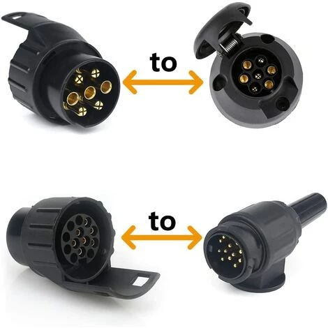 READCLY-7/13 7-poliger Auf 13-poliger Anhänger-Stecker-Adapter 7-poliger Auf 13-poliger Anhänger-Stecker-Stecker Für PKW-Anhänger, Traktor, Wohnwagen, Fahrradträger 2 READCLY-7/13 7-poliger Auf 13-poliger Anhänger-Stecker-Adapter 7-poliger Auf 13-poliger Anhänger-Stecker-Stecker Für PKW-Anhänger, Traktor, Wohnwagen, Fahrradträger – Bild 2