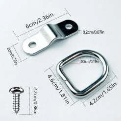 READCLY Zurrringe, 8 Stück Befestigungsringe, D-Zurrringe, Lastankerring, Anhängeranker, Geschmiedeter Zurrring Für LKW, Anhänger, Boote, Autos -Anhänger & Zubehör Verkäufe 66736950 5