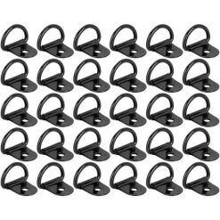 READCLY Hakenringhalterung D-Ring Anhänger-Zurr-D-Ring-Ankerring-Zurrring Zur Ladungssicherung Auf Anhängern, Booten, Autos (30 Stück, Schwarz)