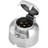 READCLY-Trailer Adapter, 7-poliger Autoanhänger-Steckdosenadapter, Silberner Metallstecker Für 12-V-Wohnwagen-Anhängerkupplung