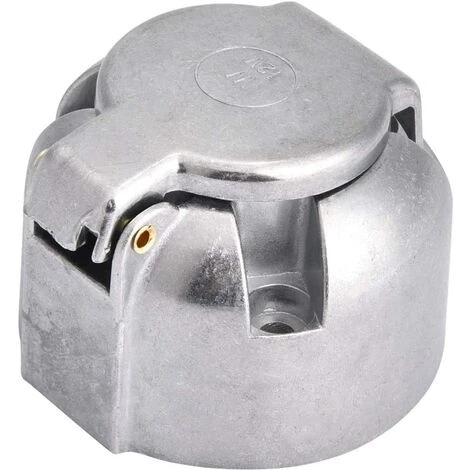 READCLY-Trailer Adapter, 7-poliger Autoanhänger-Steckdosenadapter, Silberner Metallstecker Für 12-V-Wohnwagen-Anhängerkupplung 4 READCLY-Trailer Adapter, 7-poliger Autoanhänger-Steckdosenadapter, Silberner Metallstecker Für 12-V-Wohnwagen-Anhängerkupplung – Bild 4