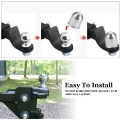 READCLY-2 STÜCKE 55 Mm ABS Anhängerkupplungsabdeckung, Rostfrei, Anhängerkupplungsabdeckung, ölfest, Wohnwagen, Anhänger, Schmutzabweisend, Langlebig Für Auto, LKW, Anhänger, Boote – Silber -Anhänger & Zubehör Verkäufe 66737463 4